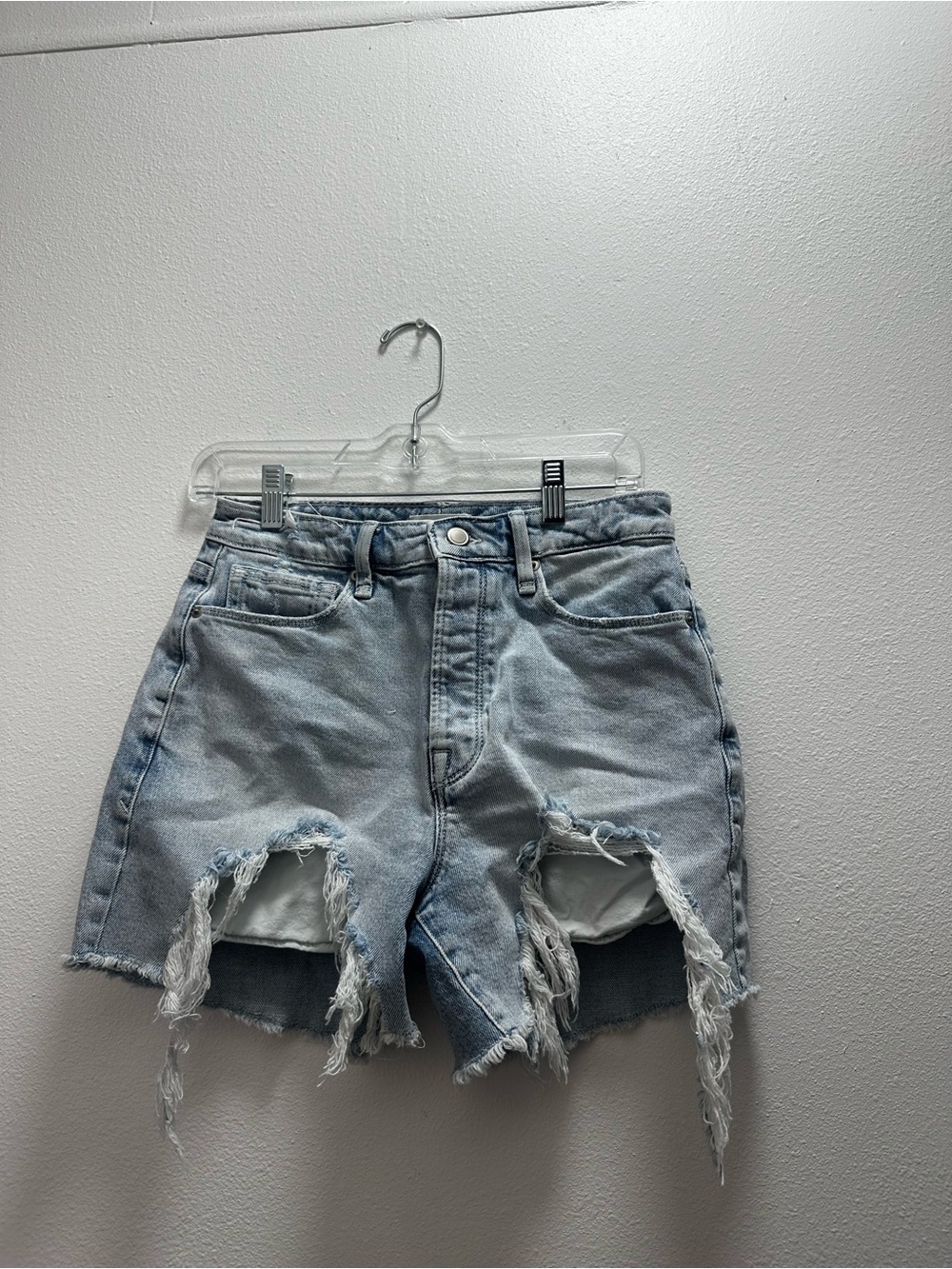 Good American Distressed Shorts